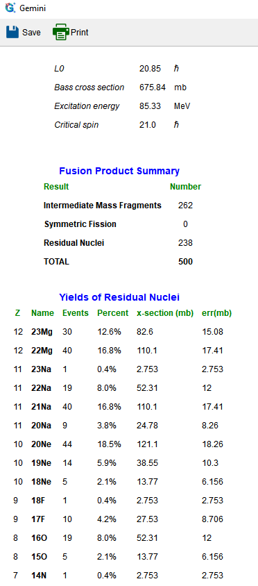 Results page